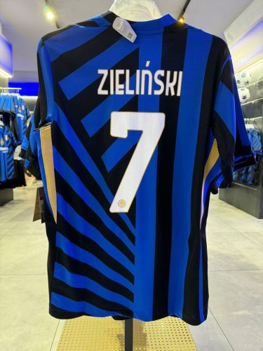 with Scudetto Patch Player Version 2024-2025 Inter Milan ZIELINSKI 7 Home Soccer Jersey Football Shirt