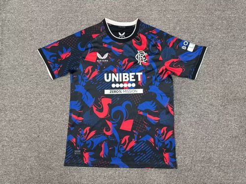 Fan Version 2024-2025 Rangers Third Away Colorful Soccer Jersey Football Shirt