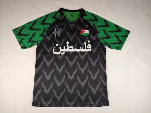Fan Version 2024 Palestine Black/Green Soccer Jersey FC Palestina Football Shirt