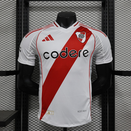 Player Version 2024-2025 River Plate Home Soccer Jersey Football Shirt