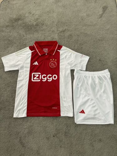 Adult Uniform 2024-2025 Ajax Home Soccer Jersey Shorts Football Kit