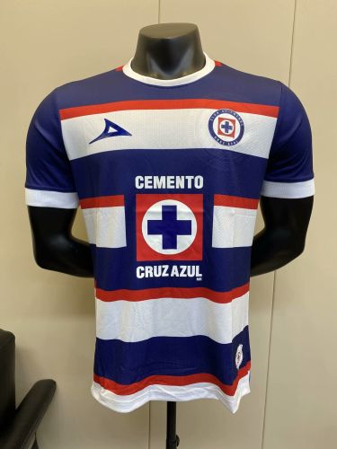 Player Version 2024-2025 Cruz Azul Blue/White Goalkeeper Soccer Jersey Football Shirt