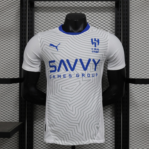 Player Version 2024-2025 Al-Hilal Saudi Away White Soccer Jersey Football Shirt
