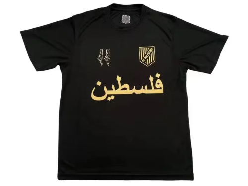 size S-4XL 24-25 Palestine black gold soccer jersey