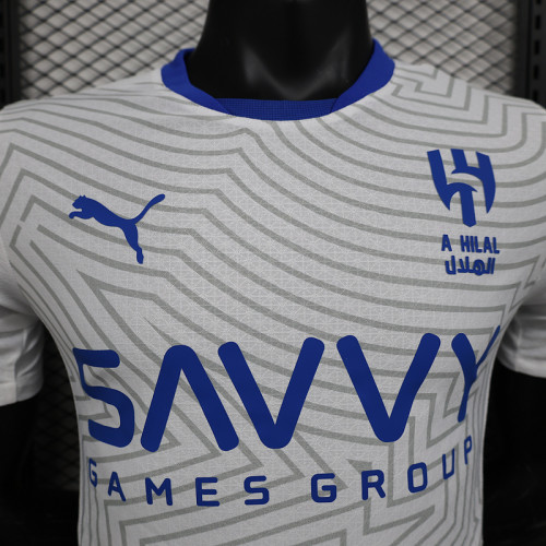 Player Version 2024-2025 Al-Hilal Saudi Away White Soccer Jersey Football Shirt