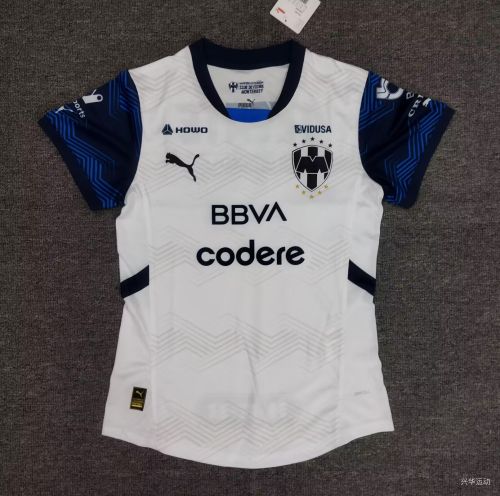 Women 2024-2025 Monterrey Away White Soccer Jersey Girl Football Shirt