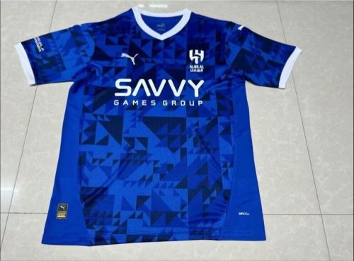 Fan Version 2024-2025 Al-Hilal Saudi Home Soccer Jersey Football Shirt