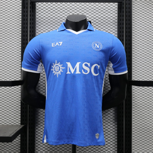 Player Version Napoli 2024-2025 Home Soccer Jersey Naples Football Shirt