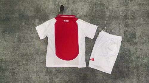 Youth Uniform Kids Kit Ajax 2024-2025 Home Soccer Jersey Shorts Child Football Set