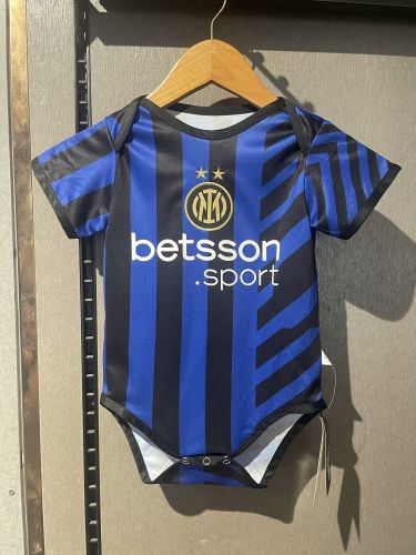 Baby Cloth 2024-2025 Inter Milan Home Soccer Jersey Baby Onesies