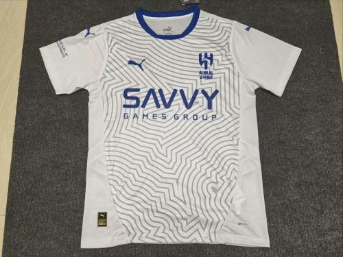 Fan Version 2024-2025 Al-Hilal Saudi Away White Soccer Jersey Football Shirt