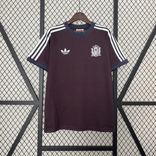 Retro Jersey Spain Dark Red Soccer Jersey Vintage Football Shirt