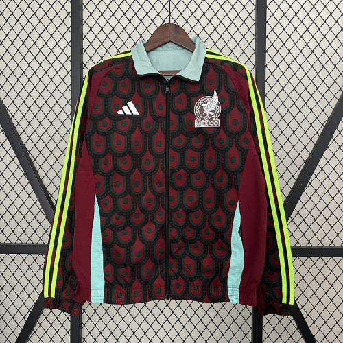 2024 Mexico Trench Coat Soccer Reversible Windbreaker Jacket