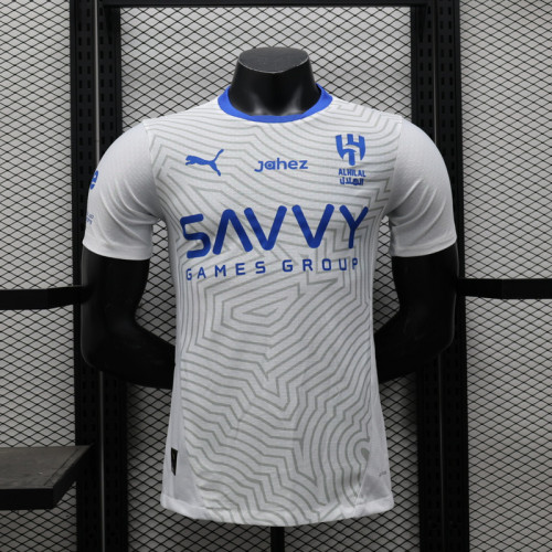 with New Sponor Logo Player Version 2024-2025 Al-Hilal Saudi Away White Soccer Jersey Football Shirt