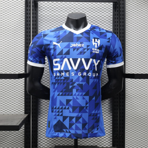 with New Sponor Logo Player Version 2024-2025 Al-Hilal Saudi Home Soccer Jersey Football Shirt