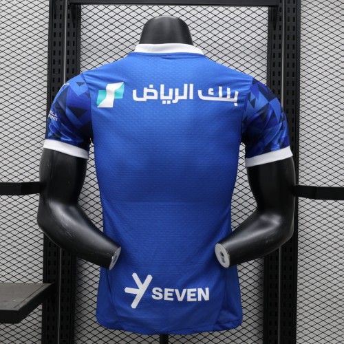 with New Sponor Logo Player Version 2024-2025 Al-Hilal Saudi Home Soccer Jersey Football Shirt