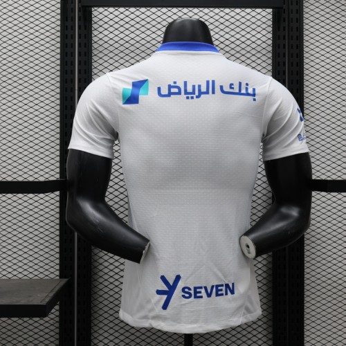 with New Sponor Logo Player Version 2024-2025 Al-Hilal Saudi Away White Soccer Jersey Football Shirt