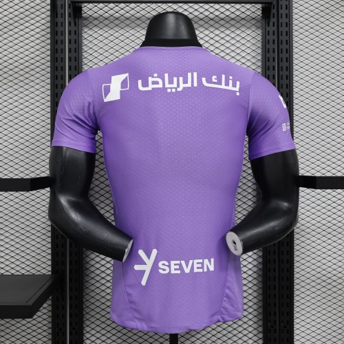 with New Sponor Logo Player Version 2024-2025 Al-Hilal Saudi Third Away Purple Soccer Jersey Football Shirt