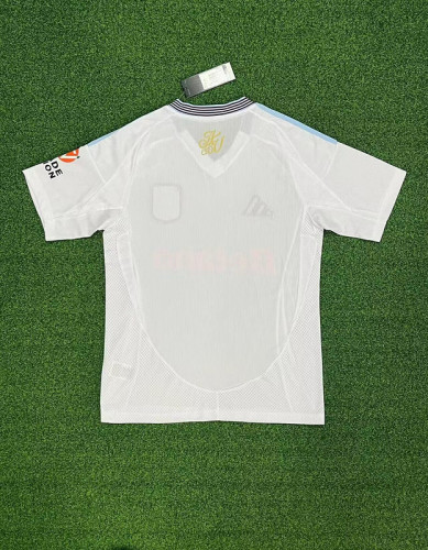Fan Version 2024-2025 Aston Villa Away White Football Shirt Soccer Jersey