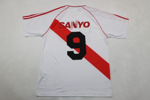 Retro Jersey 1992-1994 River Plate 9 Home Soccer Jersey Vintage Football Shirt