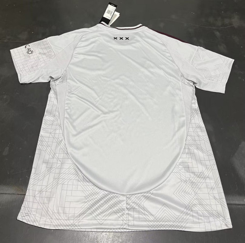 Fan Version 2024-2025 Ajax Third Away White Soccer Jersey Football Shirt