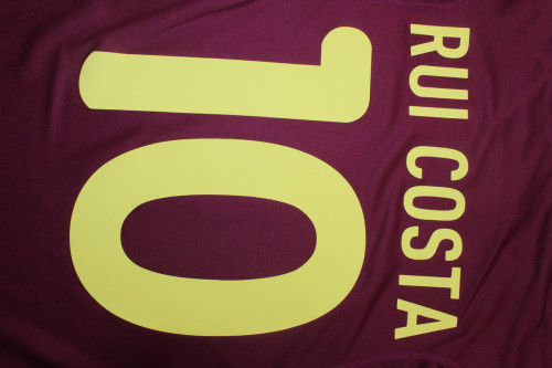 Retro Jersey 2000 Portugal RUI COSTA 10 Home Red Soccer Jersey Vintage Football Shirt