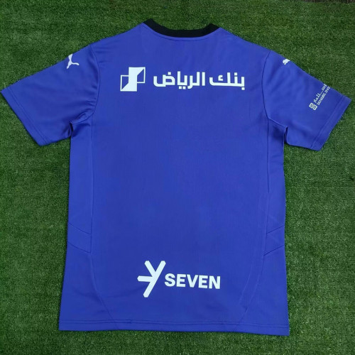 Fan Version 2024-2025 Al-Hilal Saudi Third Away Blue Soccer Jersey Football Shirt
