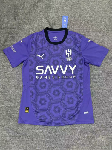Fan Version 2024-2025 Al-Hilal Saudi Third Away Purple Soccer Jersey Football Shirt