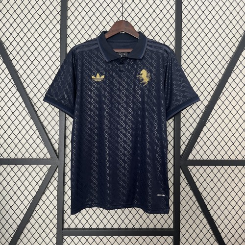 Maillot Juve Shirt Fan Version 2024-2025 Juventus Third Away Dark Blue Soccer Jersey Football Shirt