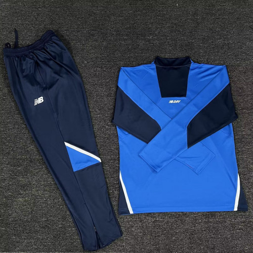 2024-2025 Porto Blue Soccer Training Sweater and Pants Football Kit