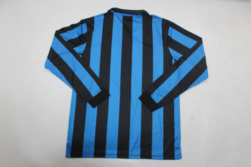 Long Sleeve Retro Jersey 1989-1990 Inter Milan Home Soccer Jersey Vintage Football Shirt