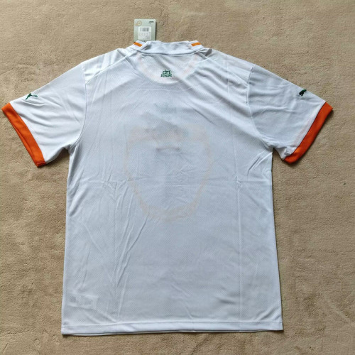 Fan Version Ivory Coast Football Shirt 2024-2025 Côte d'Ivoire Away White Soccer Jersey