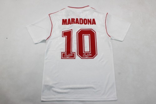 Retro Jersey 1991-1992 Sevilla MARADONA 10 Home Soccer Jersey Football Shirt