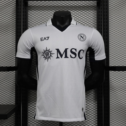 Player Version 2024-2025 Calcio Napoli Away White Football Shirt Napoles Soccer Jersey