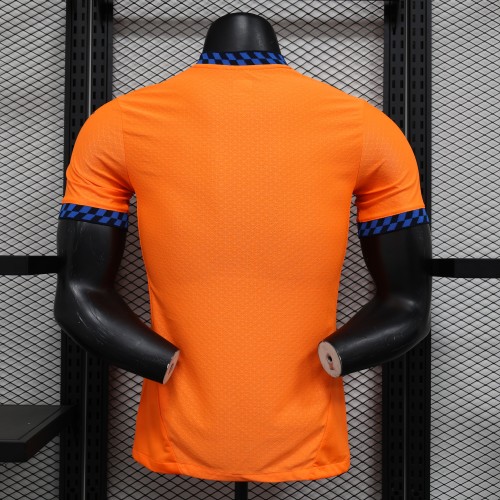 Player Version 2024-2025 Olympique de Marseille Away Orange Soccer Jersey Football Shirt
