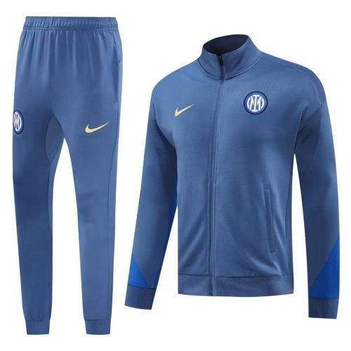 2024-2025 Inter Milan Blue Soccer Training Jacket and Pants Football Kit