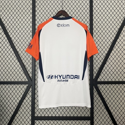 Fan Version 2024-2025 Real Oviedo Away White Soccer Jersey Football Shirt