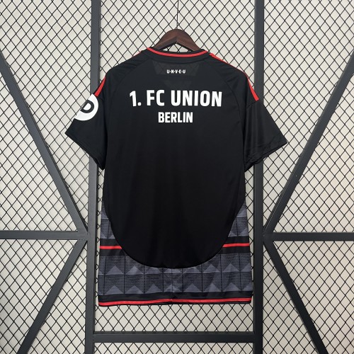 Fans Version 2024-2025 Union Berlin Away Black Soccer Jersey Football Shirt