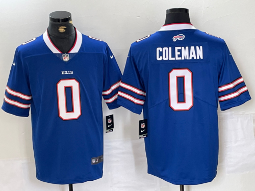 2024 Buffalo Bills 0 COLEMAN Blue NFL Jersey