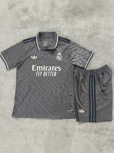 Adult Uniform 2024-2025 Real Madrid Third Away Soccer Jersey Shorts Football Kit