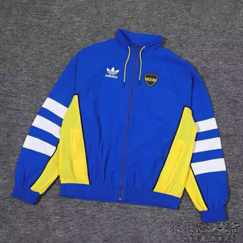 Retro Model 2024-2025 Boca Juniors Blue Soccer Windbreaker Jacket Football Jacket