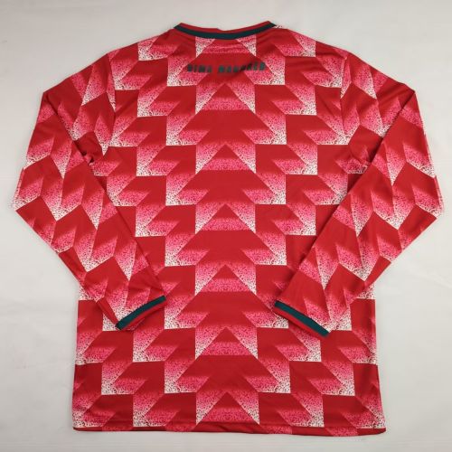 Retro Model Long Sleeve Palestine Red Soccer Jersey FC Palestina Football Shirt