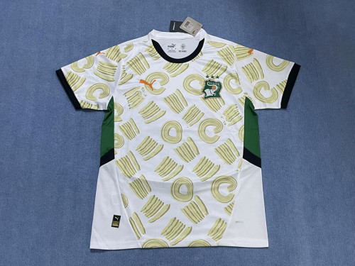 Fan Version Ivory Coast Football Shirt 2025 Côte d'Ivoire Away White Soccer Jersey