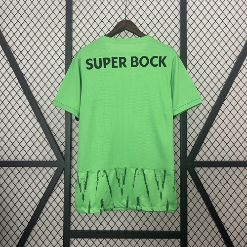 Fan Version 2024-2025 Sporting Lisbon Third Away Green Soccer Jersey Football Shirt
