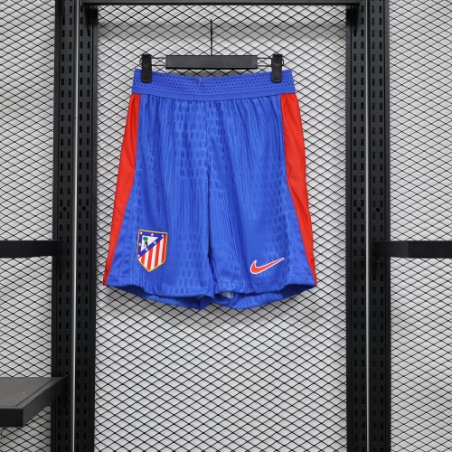 Player Version 2024-2025 Atletico Madrid Home Soccer Shorts Football Shorts
