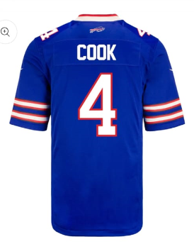 2024 Buffalo Bills 4 COOK Blue NFL Jersey