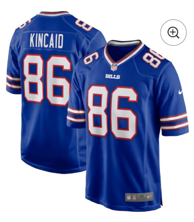Men's Dalton Kincaid Royal Buffalo Bills Game Jersey