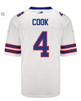 2024 Buffalo Bills 4 COOK White NFL Jersey
