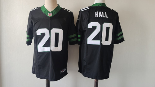 New York Jets 20 HALL Black NFL Jersey