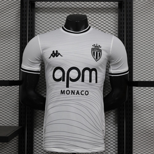 Player Version 2024-2025 AS Monaco Away White Soccer Jersey Football Shirt